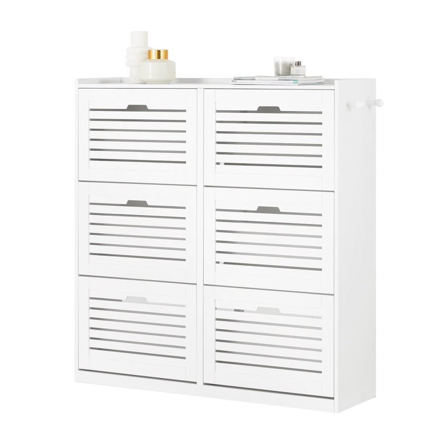 Click to view product details and reviews for Sobuy Fsr145 W 6 Drawers Shoe Cabinet Shoe Rack Shoe Storage Cupboard Organizer Unit White Clearance.
