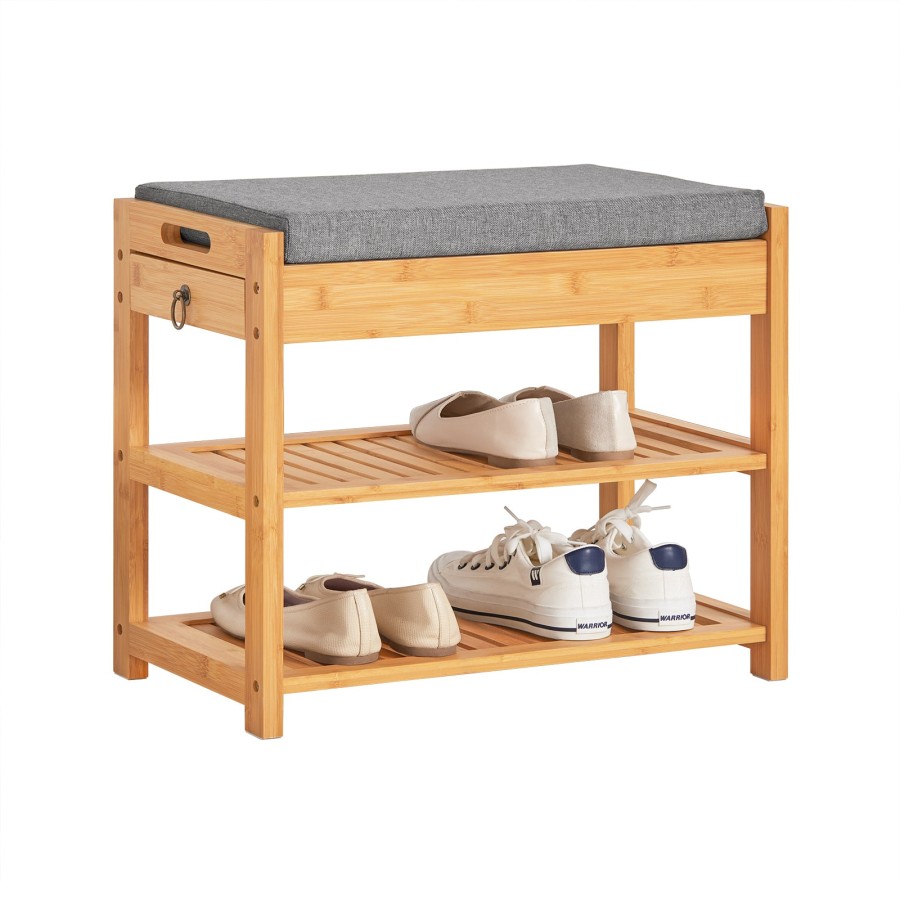 SoBuy FSR49-N, Hallway Bamboo Shoe Rack with Cazaar