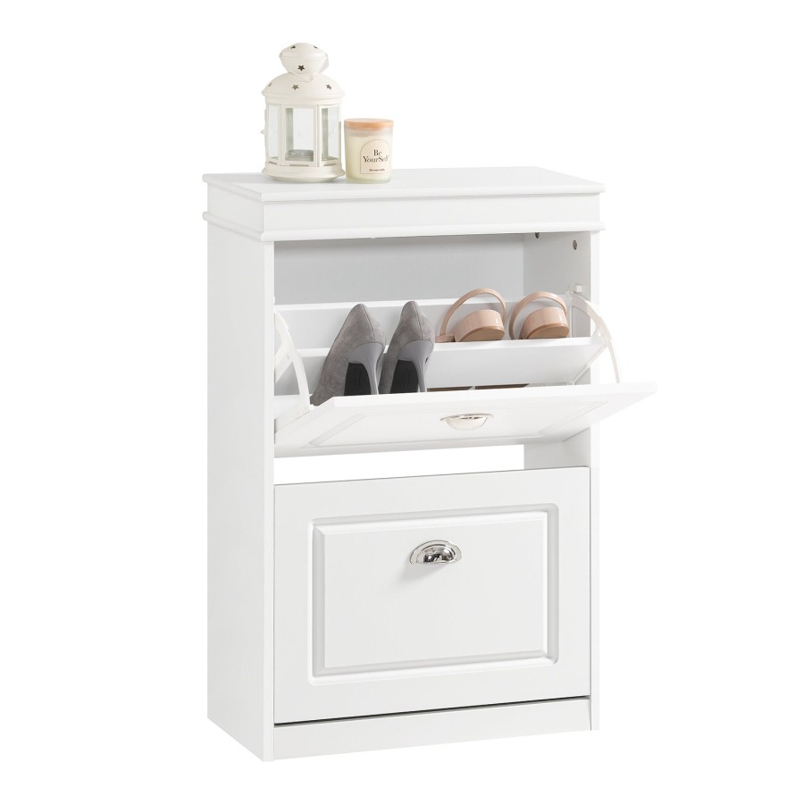 Click to view product details and reviews for Sobuy Fsr78 W White 2 Drawers Shoe Cabinet Shoe Rack Shoe Storage Cupboard Organizer Unit White.