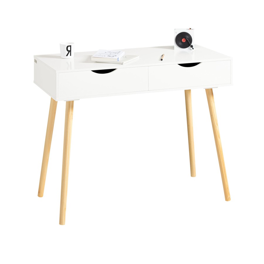Click to view product details and reviews for Sobuy Fwt40 Wn Home Office Table Computer Desk Workstation 2 Drawers White.
