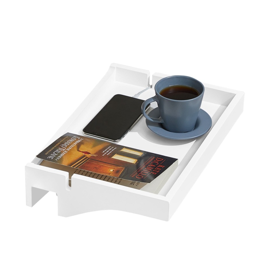 Sobuy Nkd01 W Bedside Shelf Clip On Hanging Shelf Table Tray White