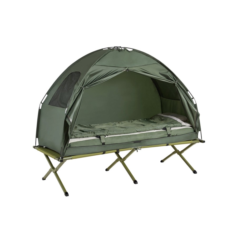 Click to view product details and reviews for Sobuy Ogs32 Gr Deluxe Edition 1 Person Foldable Camping Tent With Inflatable Mattress Sleeping Bag Inflatable Pillow Air Pump And Star Roof Gre.