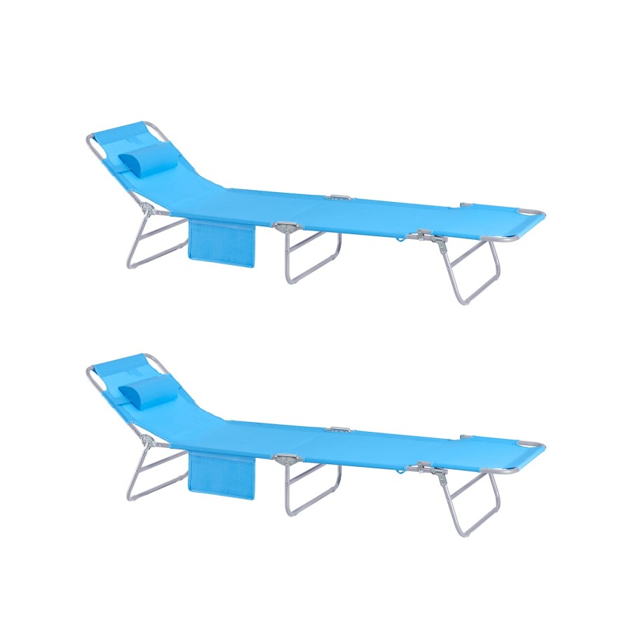 Click to view product details and reviews for Sobuy Ogs35 Bx2 Set Of 2 Reclining Folding Chair Adjustable Back Camping Chair Blue.