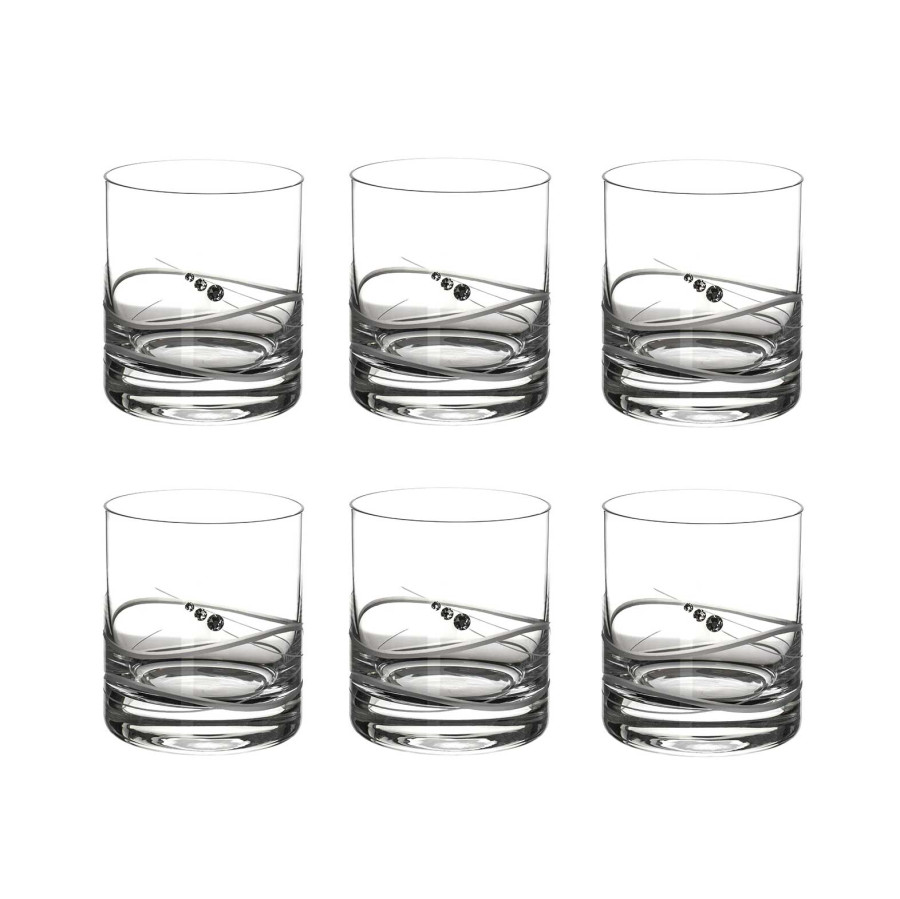 Soho Short Whisky Tumblers Adorned with Swarovski� Crystals - Set of 6