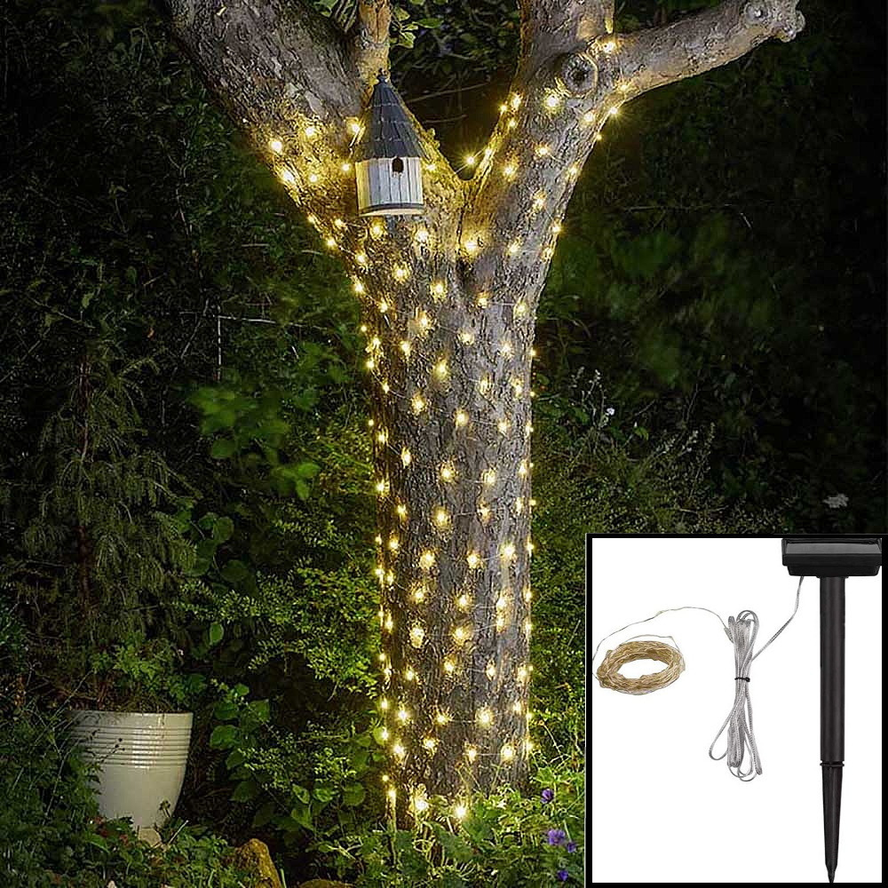 Solar Powered Firefly Wire Lights Multi-Purpose Outdoor Garden Decor 50 LEDs