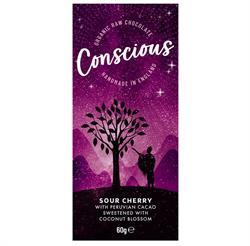 Click to view product details and reviews for Sour Cherry Raw Vegan Organic Chocolate Bar 60g Csc18.
