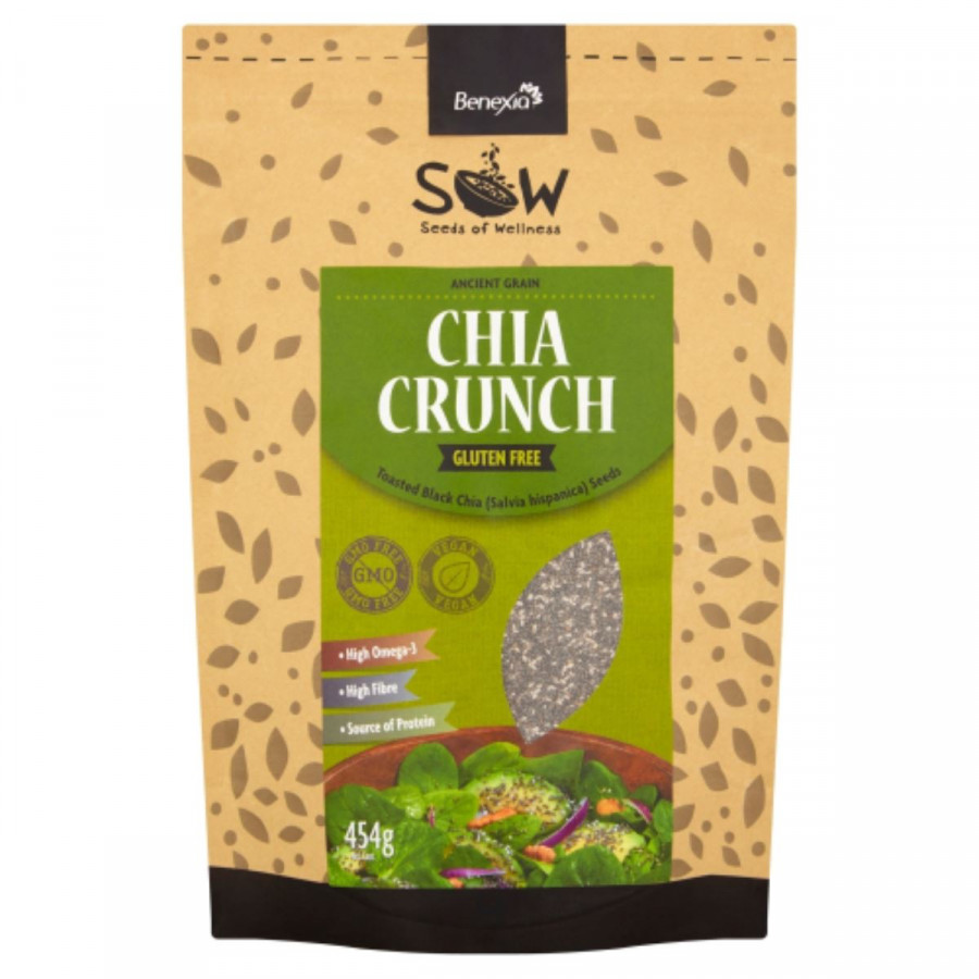 SOW  Chia Crunch - Toasted Black Chia Seeds - 454g - 92686