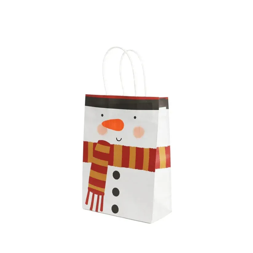 Pack of 30 Snowman Christmas Paper Bag with Handles
