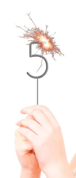 Click to view product details and reviews for Sparkler Birthday Number 5.