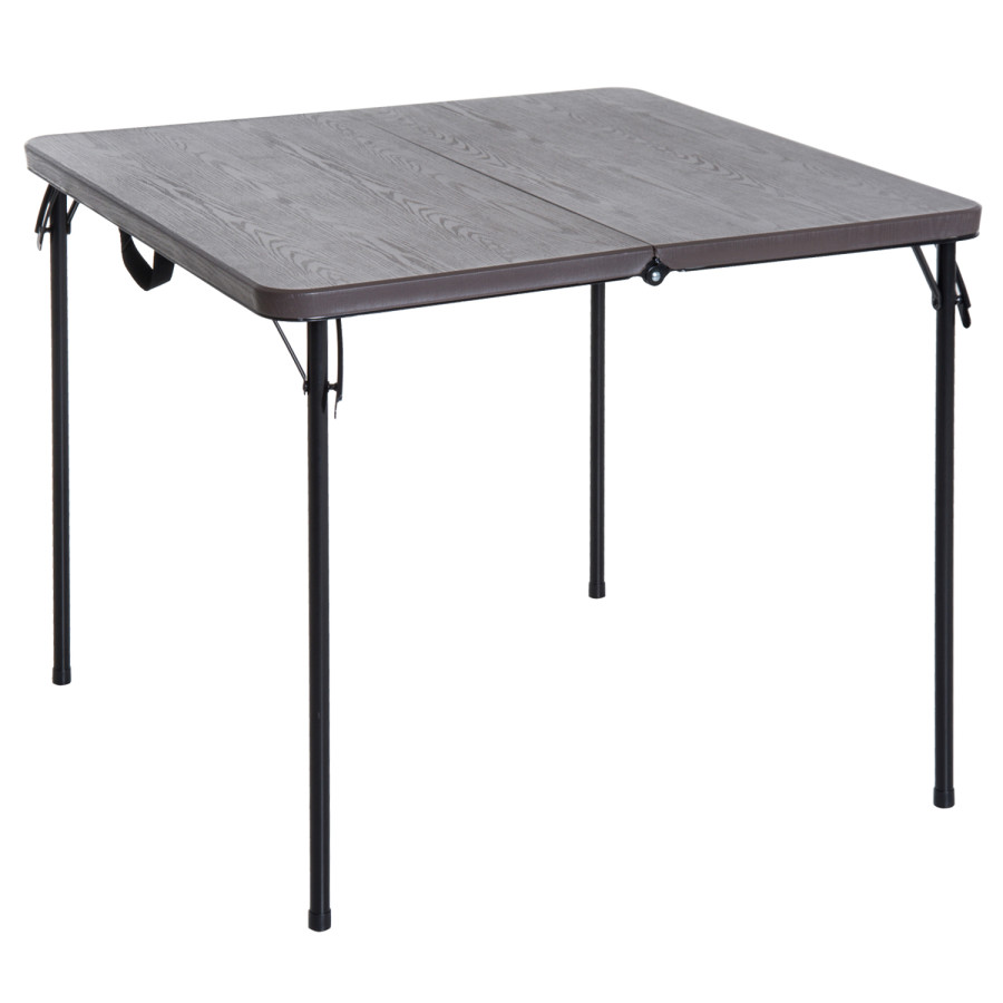 Click to view product details and reviews for Square Folding Camping Table For Outdoor Events Garden Camping Bbq Party – Brown 86 X 86 X 715cm Outsunny.