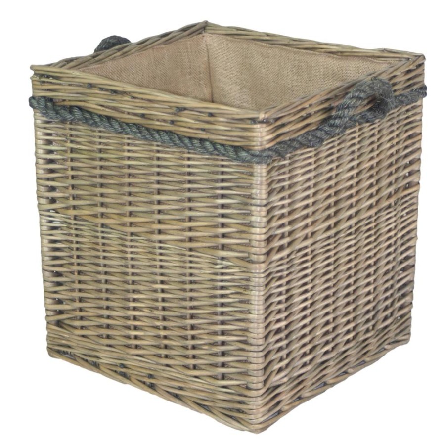 Square Rope Handled Log Storage Basket | Cazaar