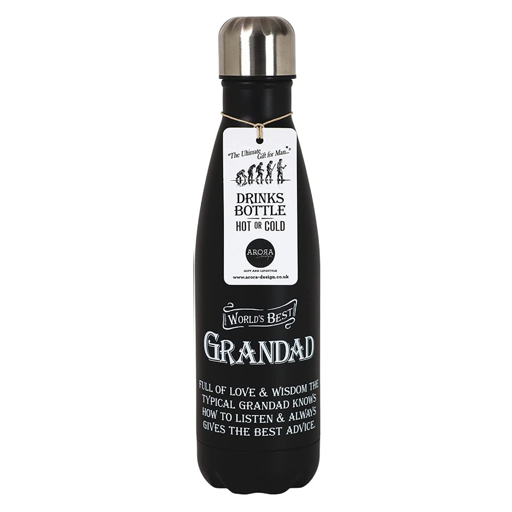 Stainless Steel Insulated Bottle Hot or Cold Drinks Father's Day Gift - Grandad
