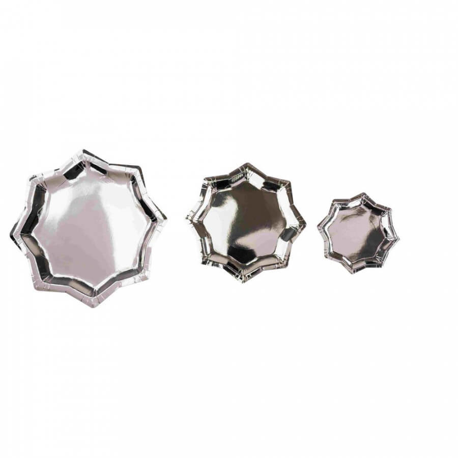 Click to view product details and reviews for Star Silver Paper Party Plates X 6.