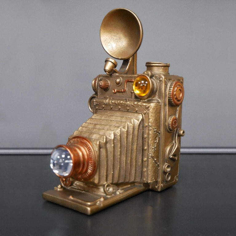 Steampunk Camera Vintage Photogaphy Bronze Style Bellows Medium Format Ornament