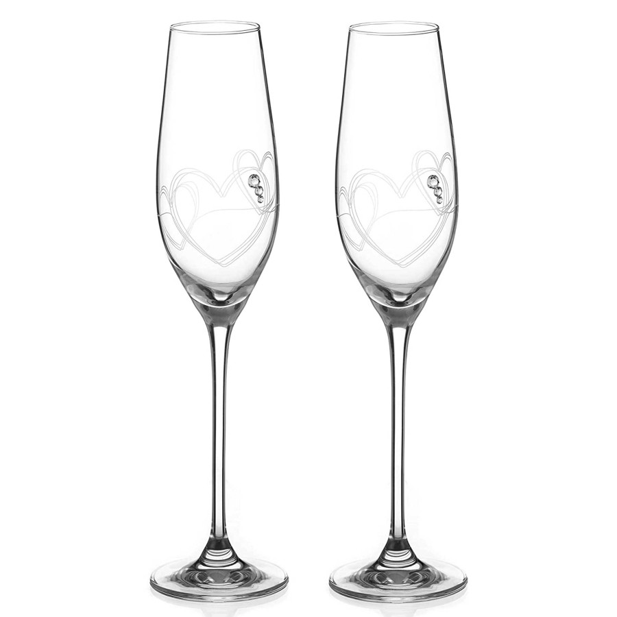 Click to view product details and reviews for String Of Love Crystal Champagne Flutes Set Of 2.