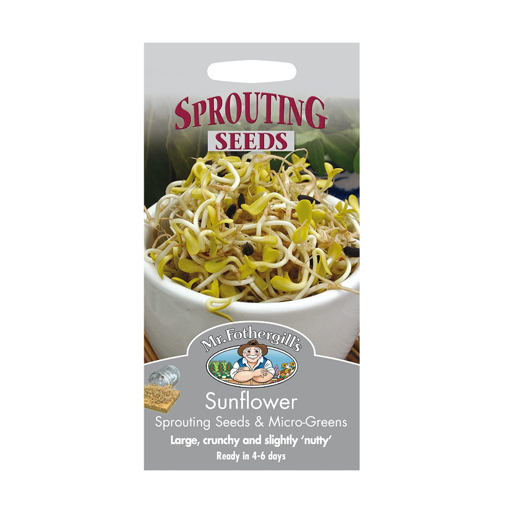 Sunflower Sprouting Seeds Grow Vegetables Micro-Greens Packet Mr Fothergill's