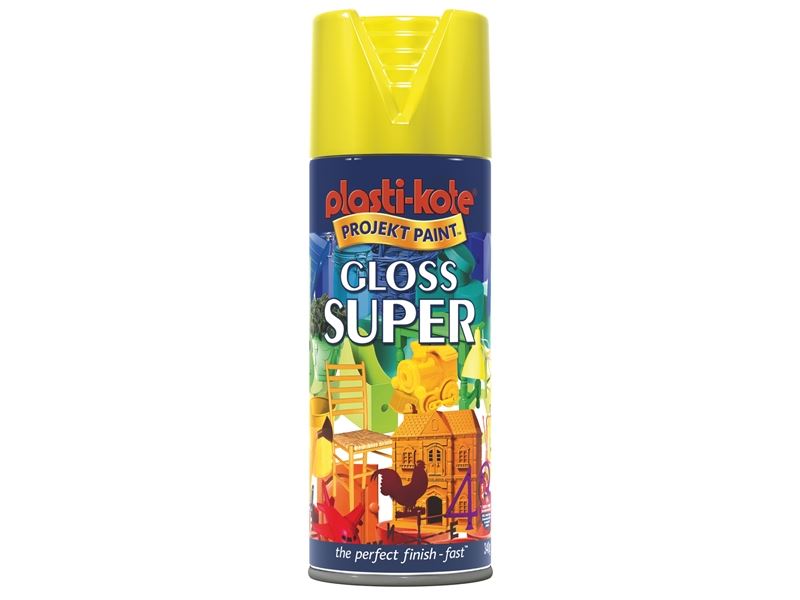 Super Gloss Spray Yellow 400ml PKT1115
