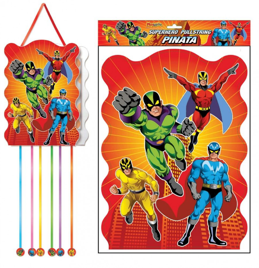 Super Hero Pullstring Pinata