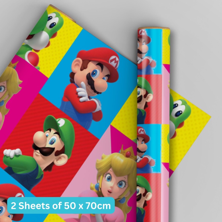Click to view product details and reviews for Super Mario 2 Sheets 2 Tags Wrapping Paper.