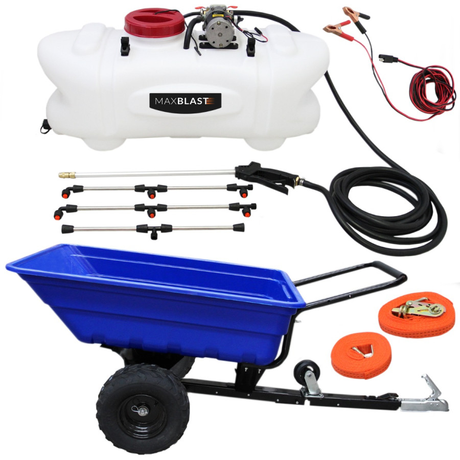 TEACK SET ALL LAND 300x940x120mm with pneumatic capacity 295kg and sprayer with 60l tank of 400x380x400mm with 5m cable and 5m belt Safety safety pressure maximum 12 bar 12 bar 12