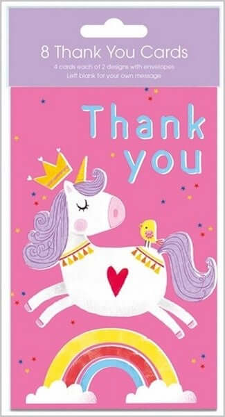 Click to view product details and reviews for Thank You Cards Pack Of 8 Unicorn Flamingo.