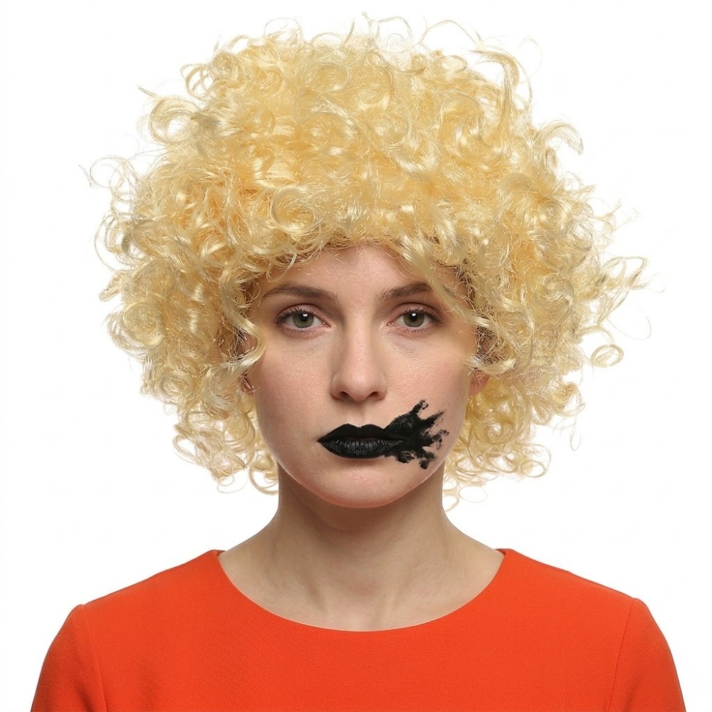 Click to view product details and reviews for Ladies Monster Wife Accessory Set 2 Pcs Wig Lipstick.