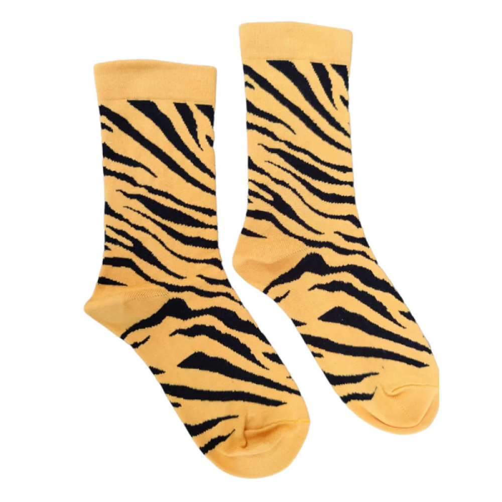 Tiger Stripe Socks Super Soft Bamboo Animal Design Ladies UK 4-7 / EU 36-40