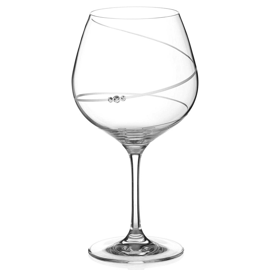 Click to view product details and reviews for Toast Swirl Crystal Gin Glass With Swarovski� Crystals Single.