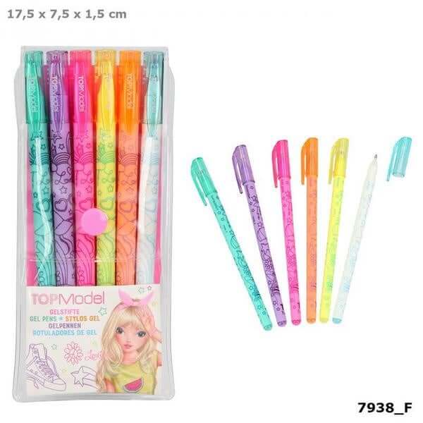 TOPModel Neon Gel Pens Set