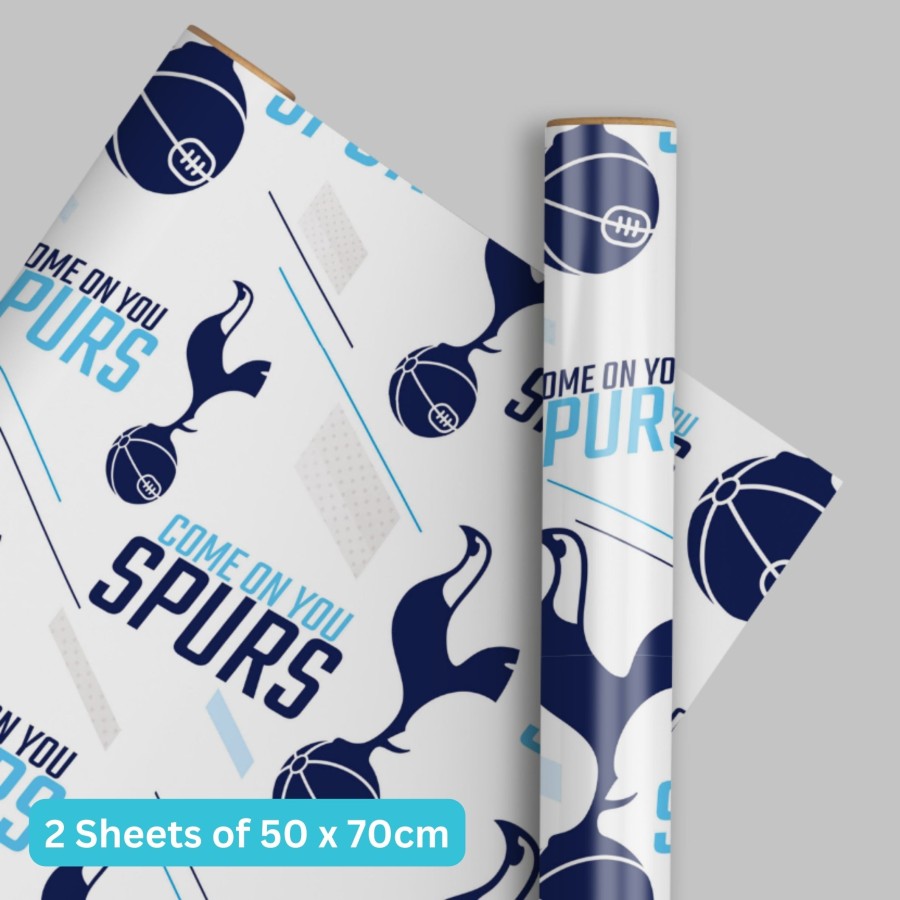 Tottenham Hotspur FC 2 Sheets & 2 Tags Gift Wrap