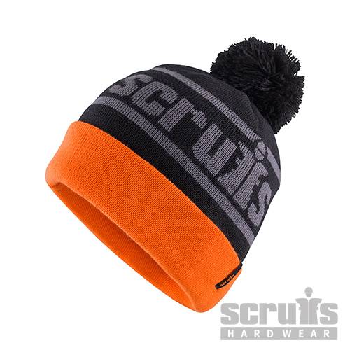 Click to view product details and reviews for Trade Bobble Hat Black Orange.