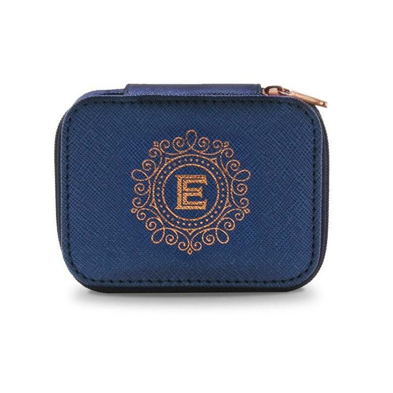 Travel Jewellery Boxes Case Alphabet Initial Ring & Earring Storage Name Letter Gift - E