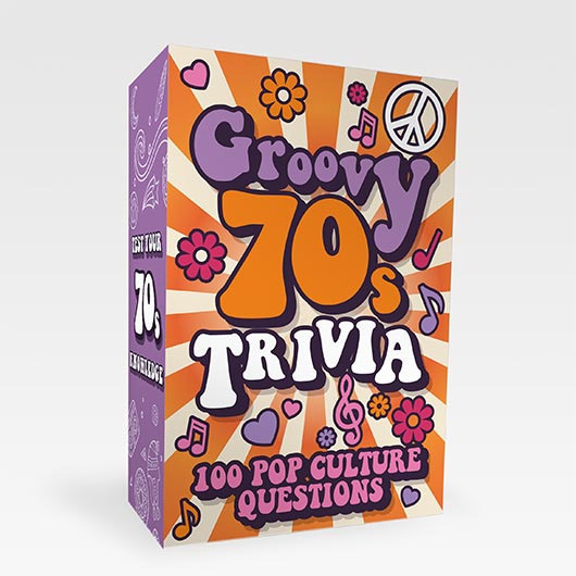 Trivia Cards 70's Pop Culture Question Novelty Funny Pack Stocking Filler Gift