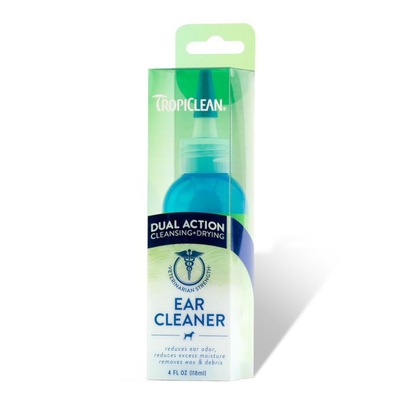 Tropiclean Ear Cleaner Dual Action Cleansing & Drying For Dogs & Cats 118Ml