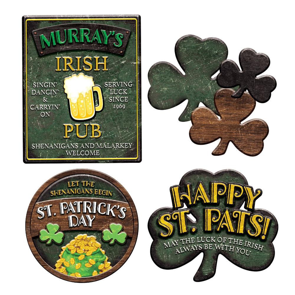 Distressed Vintage St Patricks day Pack of 4