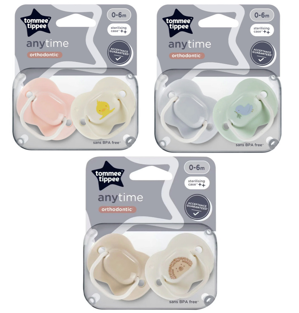 Baby Dummy Silicone Soothers Dummies Anytime Assorted 2-Pack 6-18 Months BPA Free