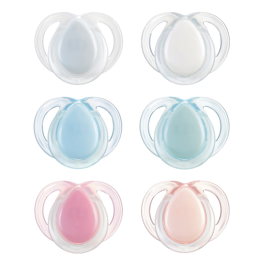 Tommee Tippee Soothers Baby Dummy Glow In The Dark Silicone Dummies Assorted 2-Pack 0-6 Months BPA Free