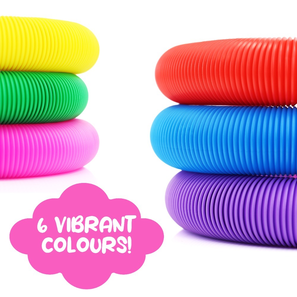 Sensory Bendy Tubes – Pack of 12 Assorted Colours – Stretch, Bend & Twist for Kids' Sensory Play & Motor Skills