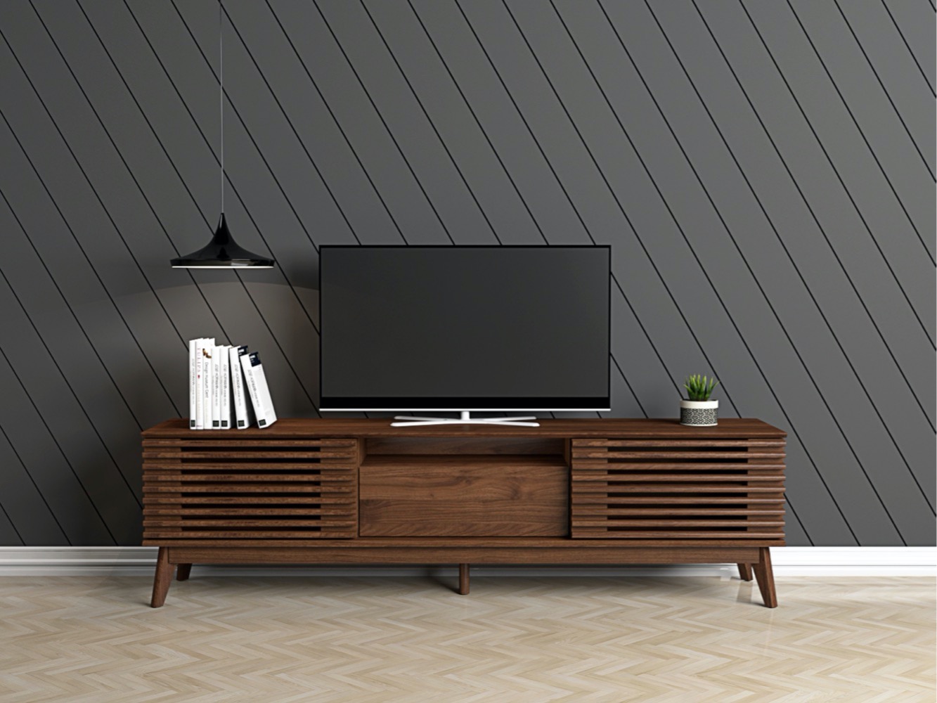 Kudl Tv Cabinet 1.8M - Columbian Walnut Colour