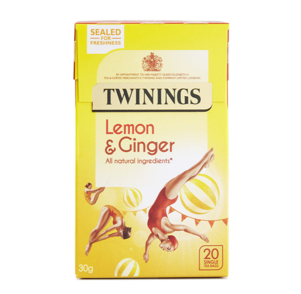 Twinings  Lemon & Ginger Tea - 20 Bags x 4 - 46556