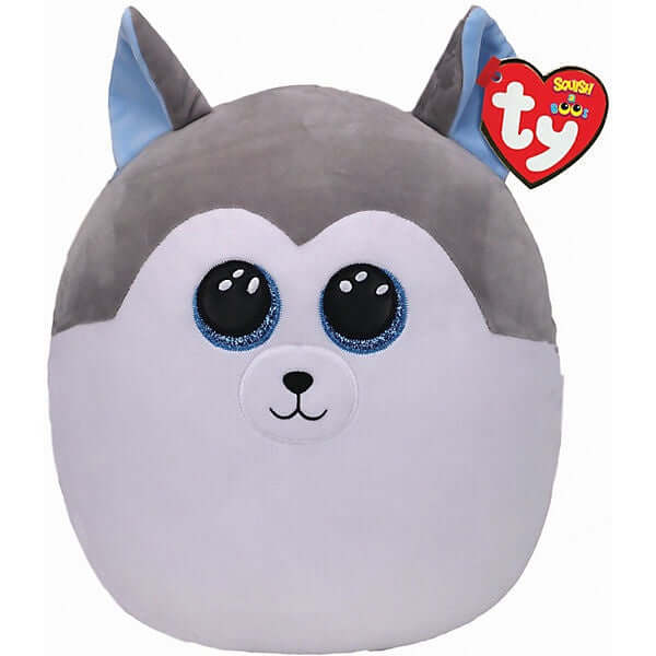 Ty Squish-a-Boo - Slush - Grey and White Husky - 14 inch