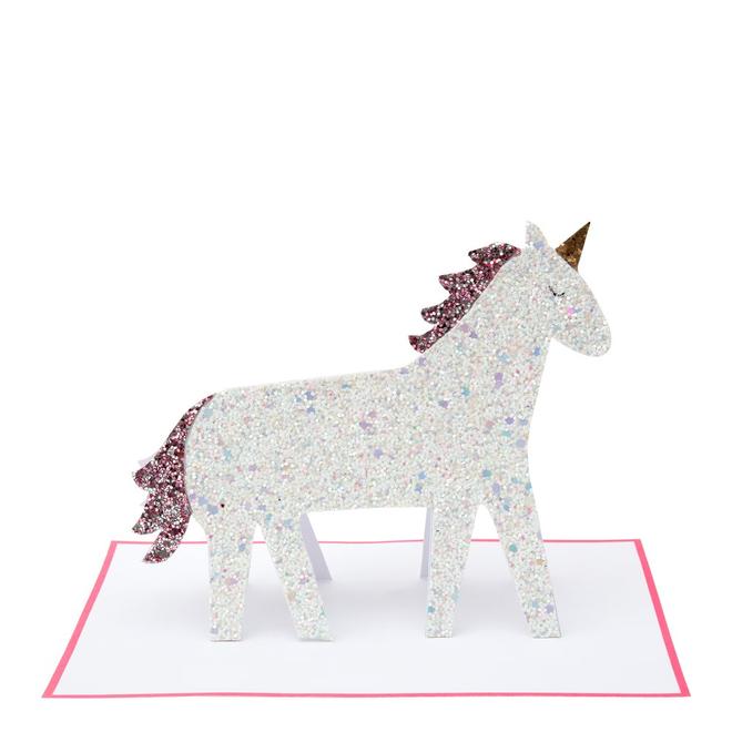 Click to view product details and reviews for Unicorn Glitter Stand Up Card.