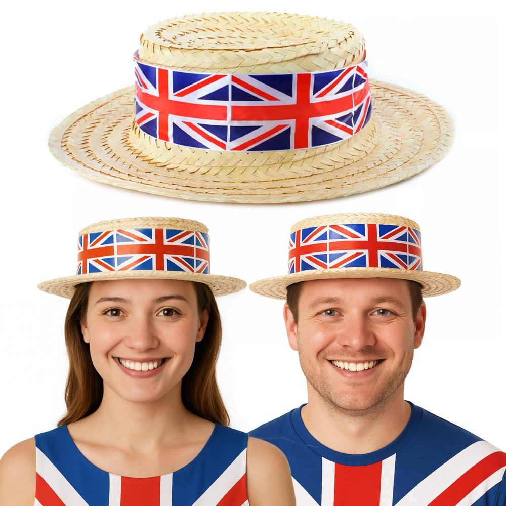 Union Jack Boater Hat