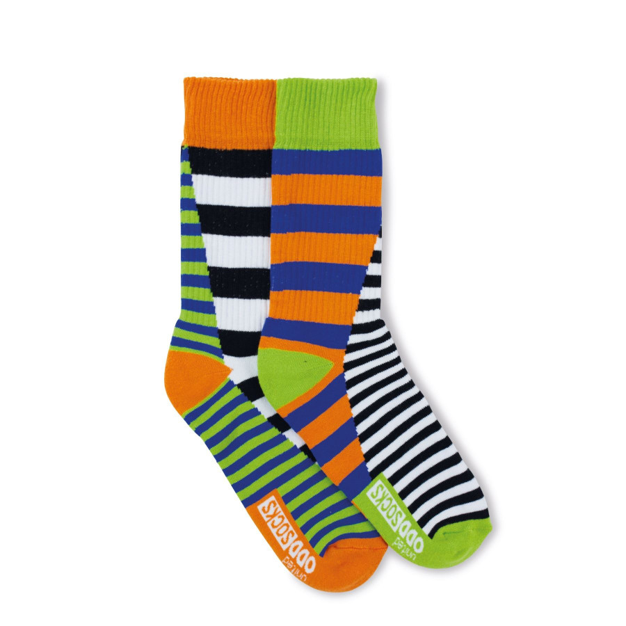 United Oddsocks Andy Orange Stripes Mens Novelty Odd Socks Gift For Dad UK 6-11