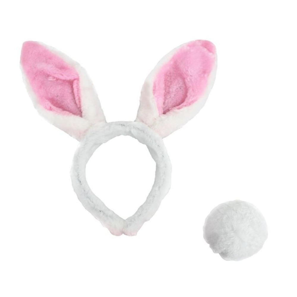 Kids Mischievous Rabbit Costume | 4 Pcs | Blue Jacket, Ears, Tail & Grey Face Paint