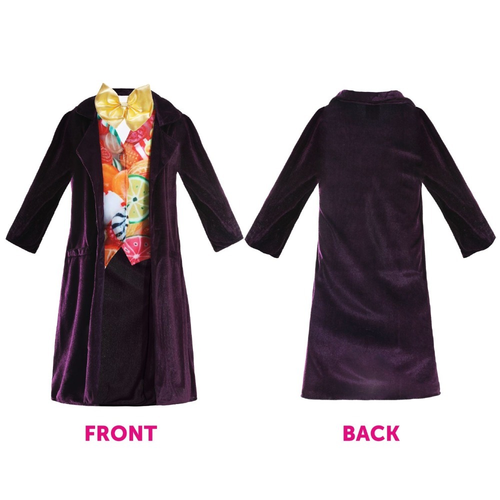 Adults Factory Boss Costume | 8 Pcs | Hat, Wig, Jacket, Waistcoat, Bowtie, Glasses & Golden Ticket