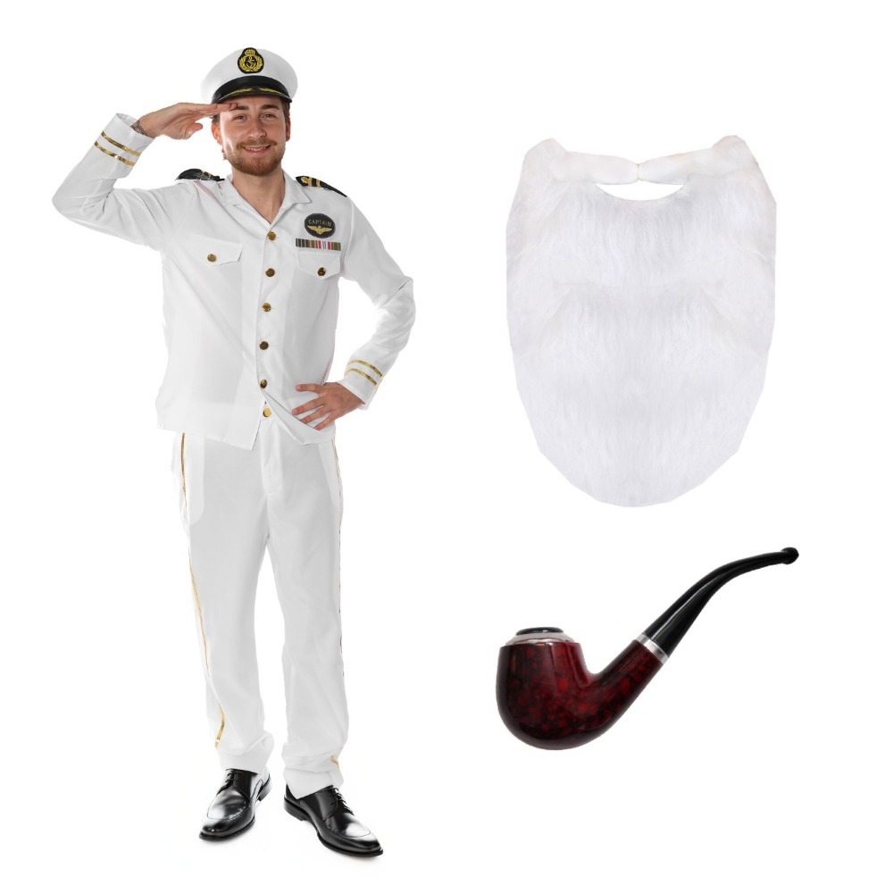 Click to view product details and reviews for Captain Costume Beard And Pipe Large.