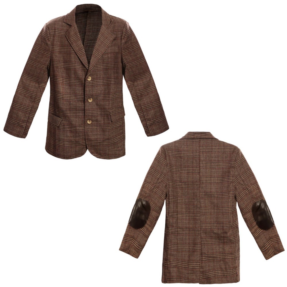 Adults British Bean Costume | 3 Pcs | Blazer Jacket, Wig & Tie