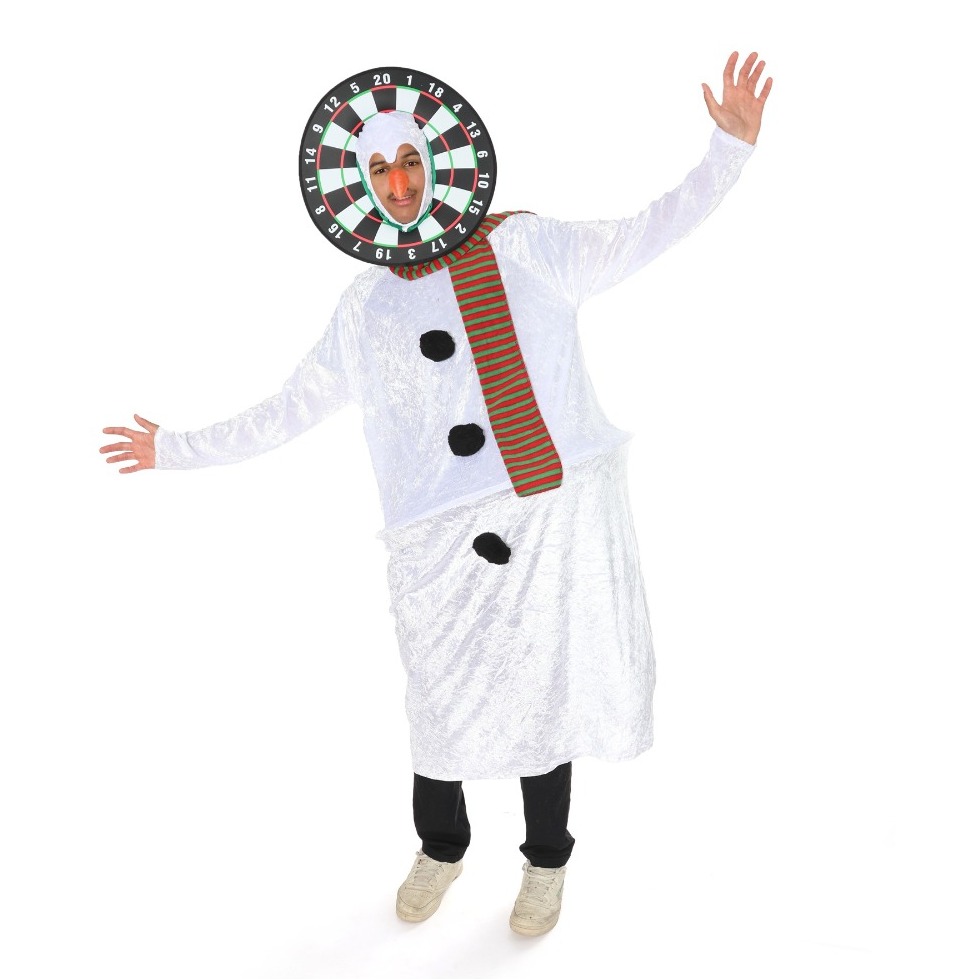 Click to view product details and reviews for Adults Dartboard Snowman Costume With Carrot Nose. Click to view product details and reviews for Adults Dartboard Snowman Costume With Carrot Nose.