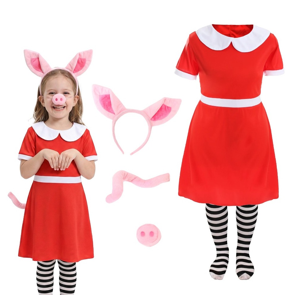 Click to view product details and reviews for Girls Olivia Pig Costume 5 Pcs Dress Tights Ears Nose Tail Large. Click to view product details and reviews for Girls Olivia Pig Costume 5 Pcs Dress Tights Ears Nose Tail Large.